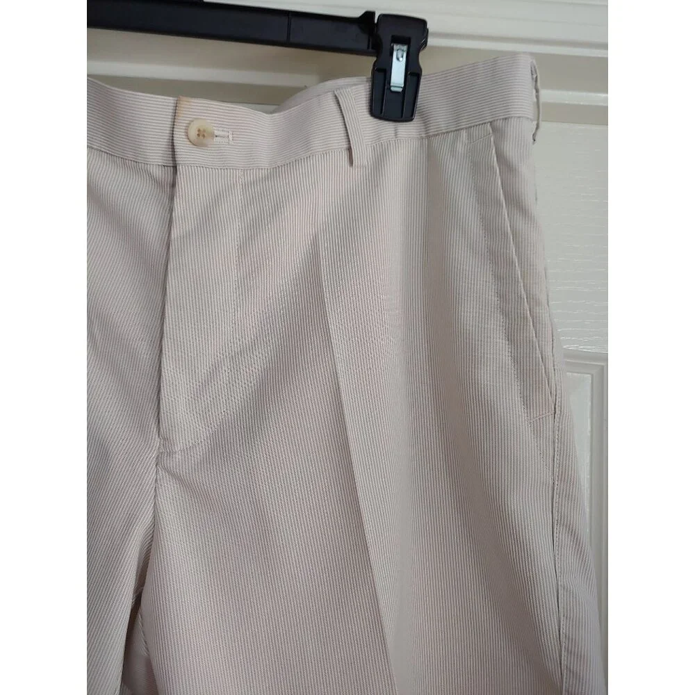 Peter Millar Wicking Tan Stripe Golf Outdoor Mens Shorts 35